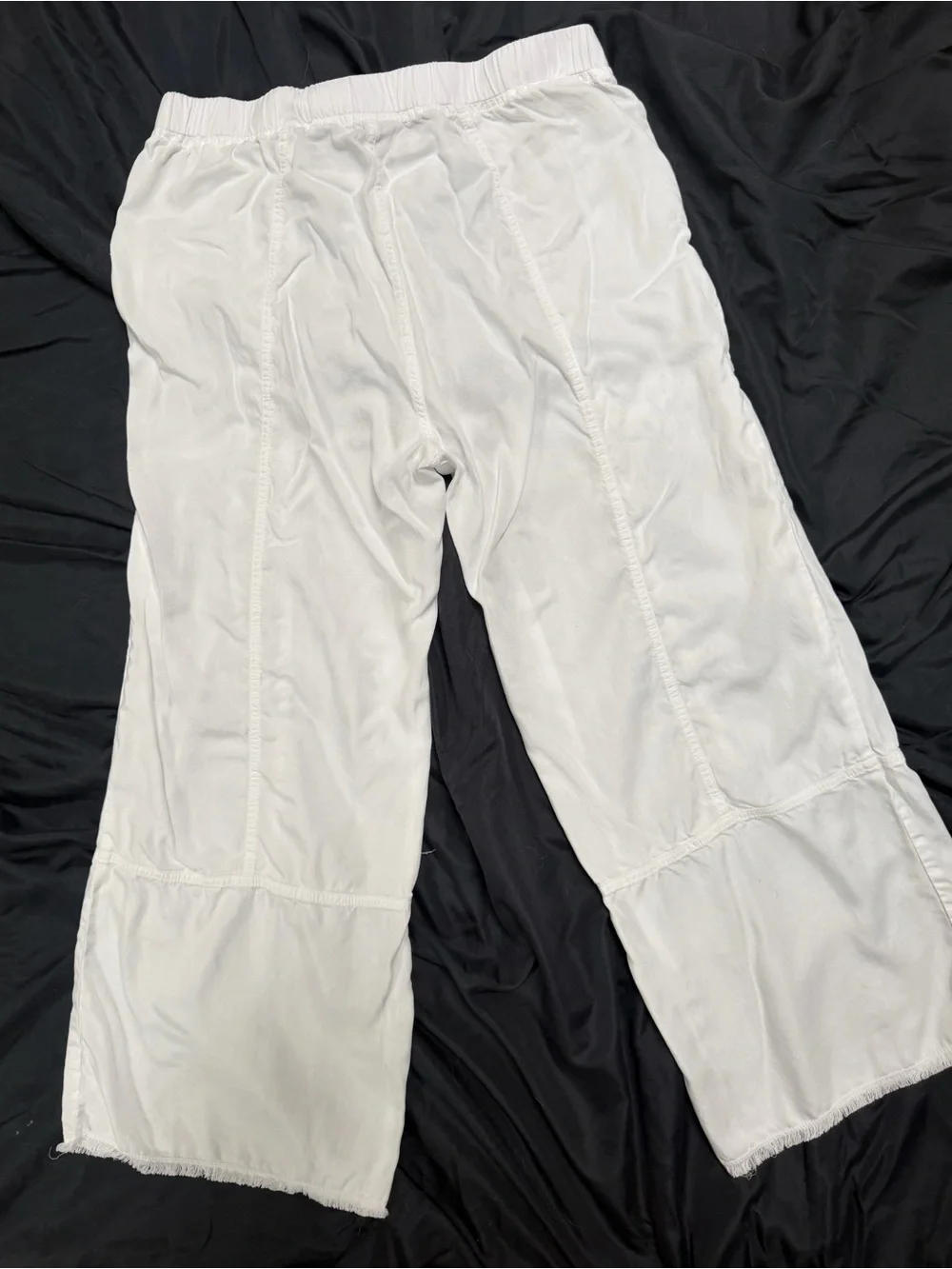 XCVI White Wide-Leg Panel Stitch Pants - Picture 2 of 3